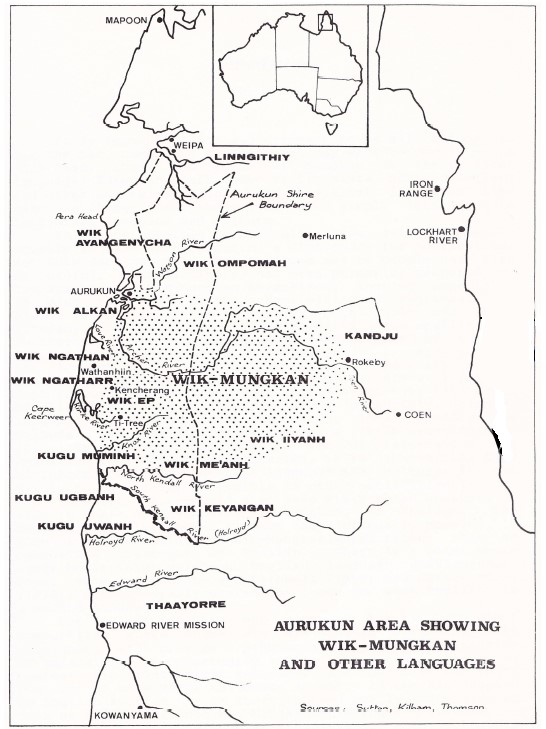 Map of Wik Country on Cape York